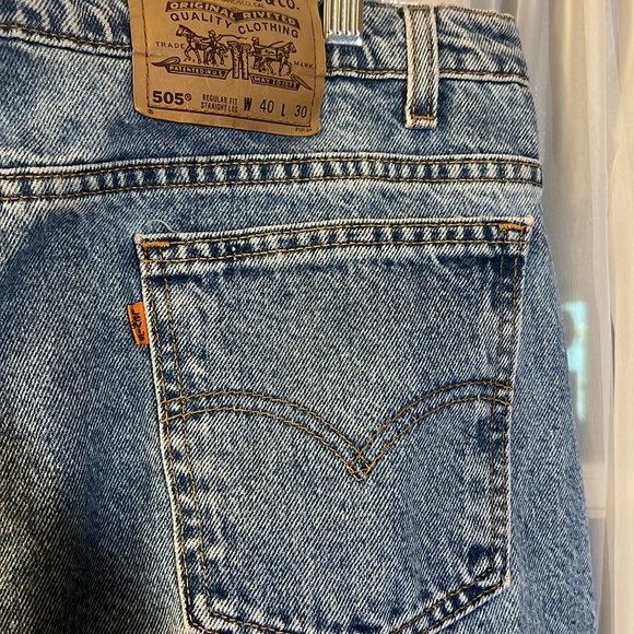 Vintage Levi's 505 Orange Tab Regular Fit Straight Leg Jean Men’s Size 40 X 30 - Picture 2 of 12